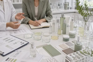 Bio Cosmorigin cosmetics OEM ODM project brief with skincare formula samples and packaging options