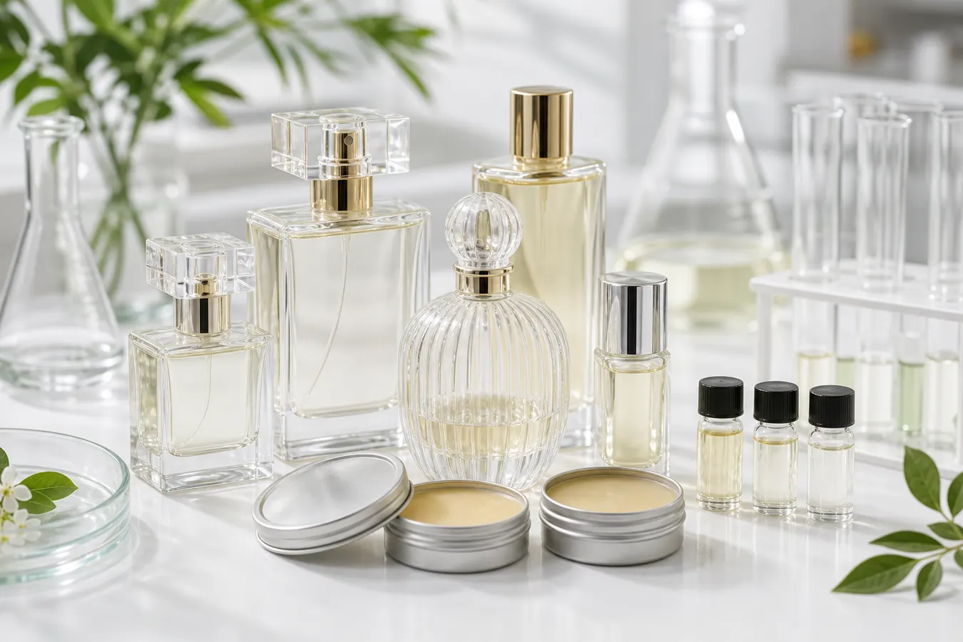 Private label fragrance and solid perfume balm manufacturing