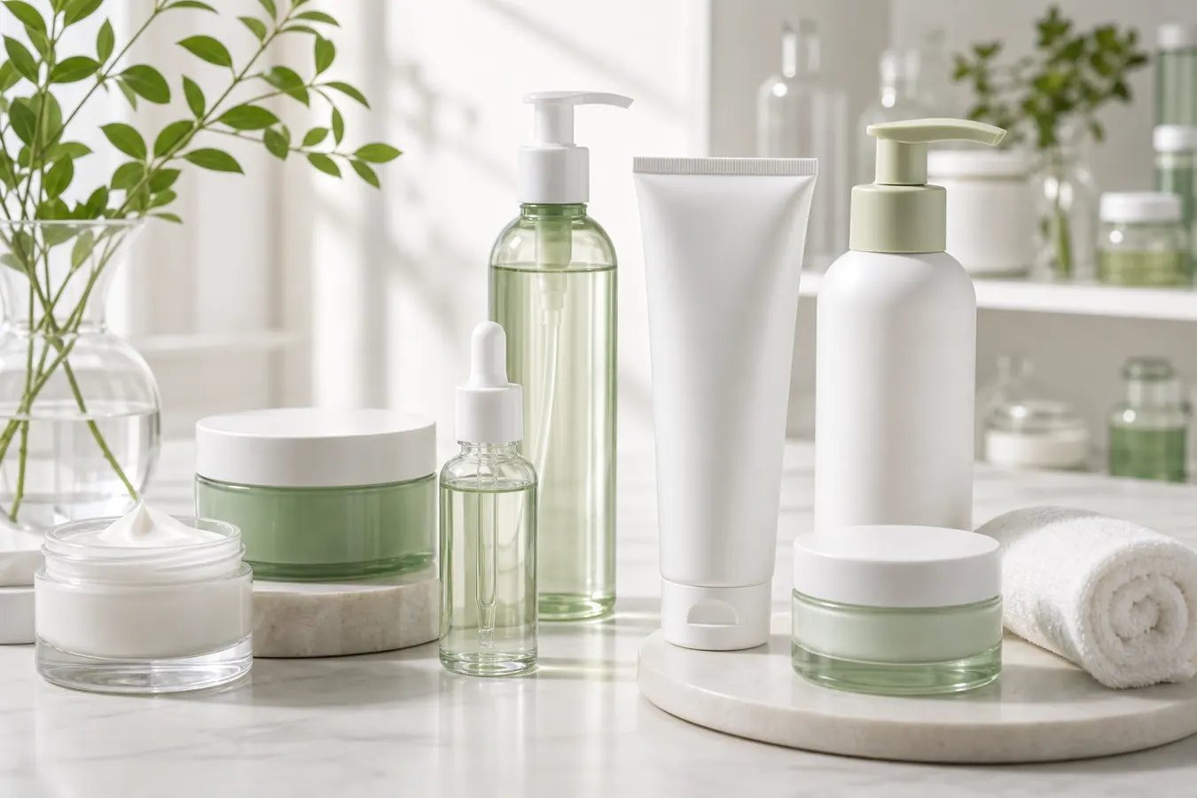 Private label skincare and body care product development samples