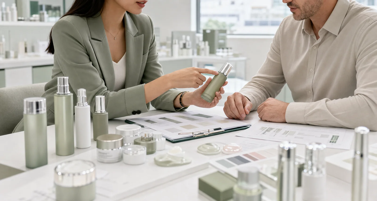 Bio Cosmorigin cosmetics OEM ODM consultation with overseas beauty buyer