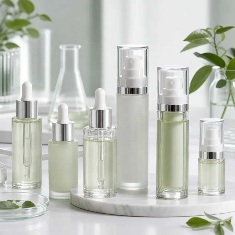 Private label face serum product development samples