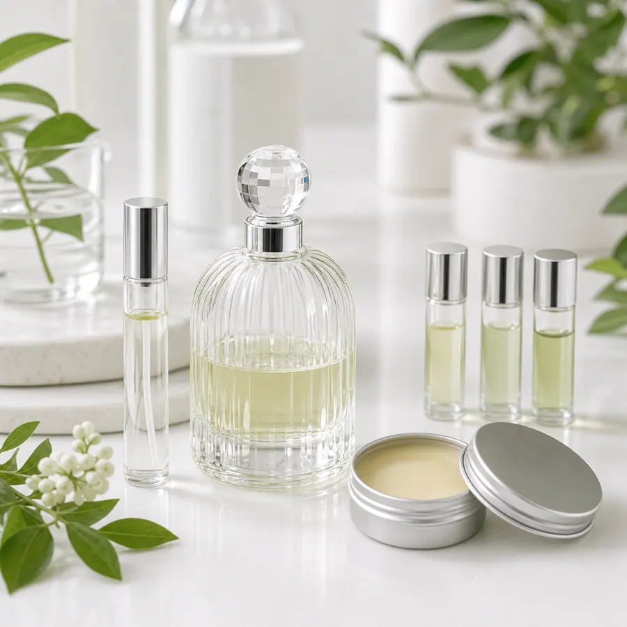 Private label perfume and solid perfume balm range