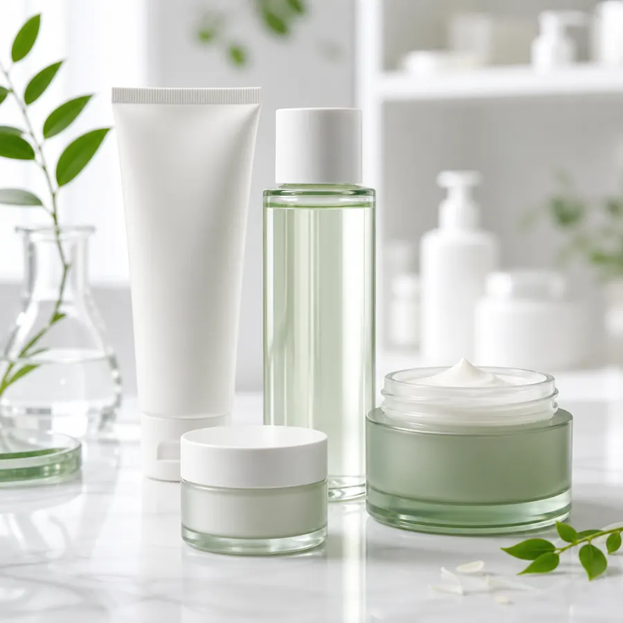Private label skincare cream and cleanser range